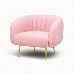Pink armchair for event hire