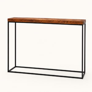 Wooden console table for event hire
