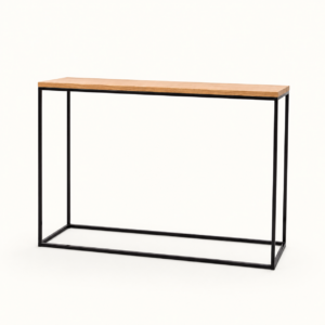 Oak top console table for event hire in London