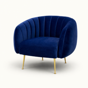 Electric blue armchair for event hire in London