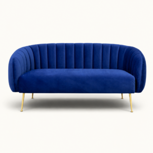 Electric blue sofa for event hire in London