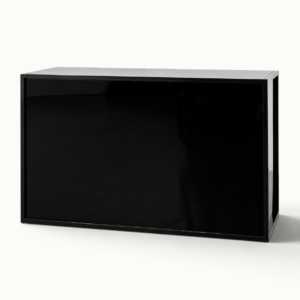 Black gloss bar for event hire in London