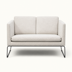 Light grey exhibition sofa for event hire
