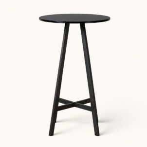Black poseur table for event hire in london