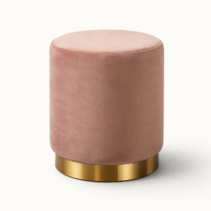 Powder Rose ottoman for event hire