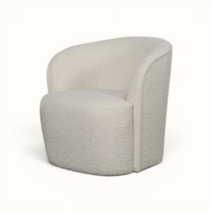 Deco Luxe armchair ivory boucle event furniture hire london
