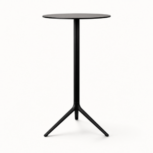 Black poseur table for event hire