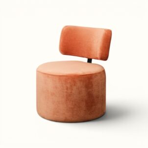Peach Chenille Chair for event hire in London