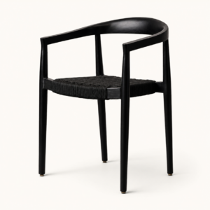 Black dining chair for event hire in London