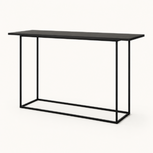 Black console table for event hire in London