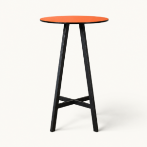 Orange poseur table for event hire in london