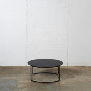 Black round coffee table