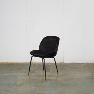 Cleo chair in black velvet available to hire in London