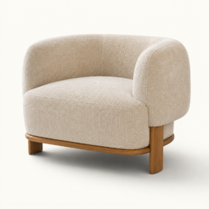 Capri Armchair Cream Chenille event furniture hire London
