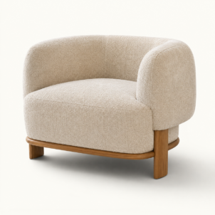 Capri Armchair Cream Chenille event furniture hire London