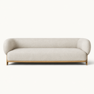 Cream chenille sofa for event hire in London