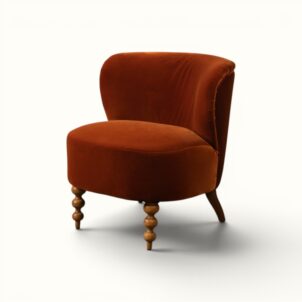 Mila Armchair, Rust for event hire in london