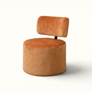 Otto Armchair in Pale Chenille for hire in London